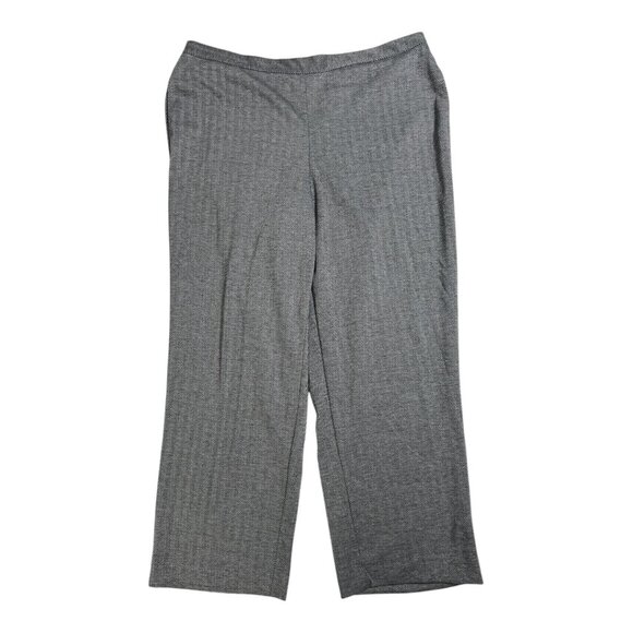 Alfred Dunner Classic Fit Pants | Petite Large | Empire State Herringbone | NWT - Picture 1 of 4
